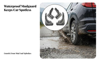 4 Pieces Car Mud Guard Set Wear Resistant Mud Flaps Vehicle Spray Guards Sturdy-Duty Front and Rear Spray Guards Pre-Drilled