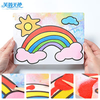 DIY Sand Art Kit for Kids, 3D Colored Sand Painting Educational Toy for Boys and Girls