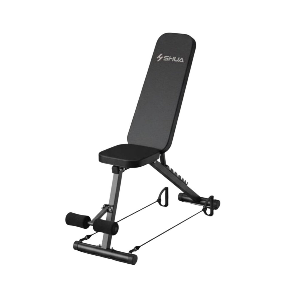 Foldable Design Adjustable Sit-up Bench Space-Saving Multi-Position Weight Bench Stable Triangular Structure Fitness Equipment Comfortable Padding for Home Gym Users, Adults, Athletes, Ab Workout, Strength Training, Weightlifting