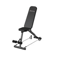 Foldable Design Adjustable Sit-up Bench Space-Saving Multi-Position Weight Bench Stable Triangular Structure Fitness Equipment Comfortable Padding for Home Gym Users, Adults, Athletes, Ab Workout, Strength Training, Weightlifting