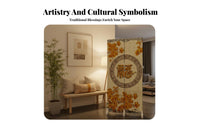 Foldable Folding Panel Screen Chinese Design 4-Panel Folding Screen Privacy Enhancing Room Divider Versatile Use for Lovers of Asian Decor, Apartment Dwellers, Homeowners, Entrance Hallway, Bedroom, Restaurant