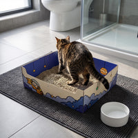 Disposable Foldable Cat Litter Box for Travel and Outdoor Use, Waterproof and Eco-Friendly