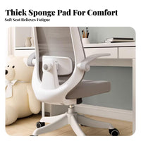 Ergonomic Rolling Chair with Flip-up Arms Height Adjustable Office Furniture Breathable spine supportrest 360-Degree rotate for Students, Teens, video game enthusiasts, Study Room, Bedroom