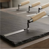 6 Pieces Plastering Tool Set with Gloves Flat Tuck Pointing Trowels Professional Margin Trowel for Home Improvement