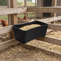 Barn Feed Trough Plastic Feeder Set of 3 Poultry Pig Automatic Feeder