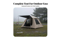 Waterproof Automatic Tent with Canopy Rainproof 2-in-1 Tent and Sun Shelter Thickened Material Portable for Families, Beginners, Travel, Hiking, Picnics, Parks
