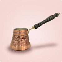 Copper Cezve Tinned Inside Turkish Coffee Pot Copper Coffee Pot Tin Lined Cookware Metal Hanging Loop for Direct Flame