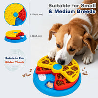 Maze Food Bowl Anti-Slip Slow Feeder Puzzle Toy Rotating Slow Feeder Bowl for Dogs, Small & Medium Breeds, Training