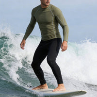 UPF 50+ Sun safeguard.5mm Neoprene Aquatic Shirt High Elasticity Men's Thermal Swim Shirt Quick-Drying Rash Guard Chlorine Resistant for Paddleboarding