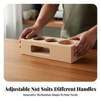 Espresso Pressing Station Solid Wood Construction Portafilter and Tamper Holder Anti-Slip Coffee Foundation Pressing Stand for Home Baristas, Cafe