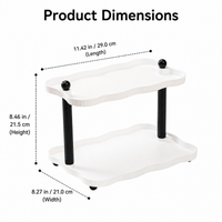 Acrylic Shelf, 2-Tier Perfume Organiser, Clear Cosmetic Organiser Shelf for Desktop, Skincare Display Rack
