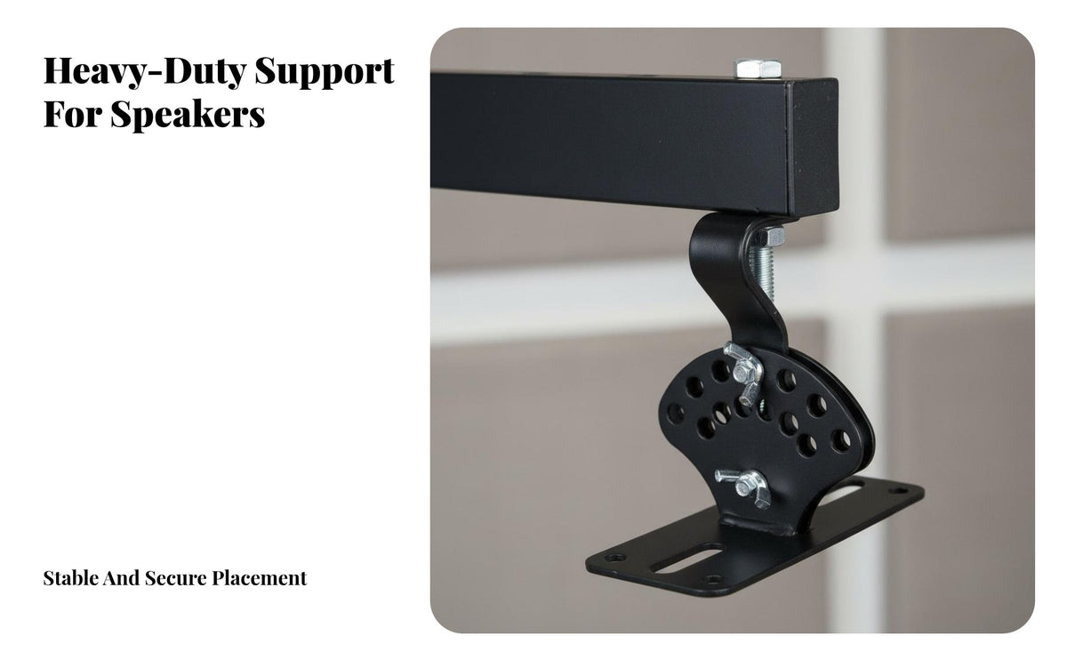 Thickened Material KTV Speaker Wall Bracket All Metal Construction Telescopic Arm Speaker Mount 360-Degree Rotation Audio Equipment Accessory for Home Theater Enthusiasts, Bar, Conference Room, Stage