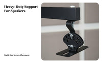Thickened Material KTV Speaker Wall Bracket All Metal Construction Telescopic Arm Speaker Mount 360-Degree Rotation Audio Equipment Accessory for Home Theater Enthusiasts, Bar, Conference Room, Stage