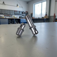 2 Pieces Heater Hose Fittings with Hex Section Chrome Steel Heater Hose Fitting Threaded Male Water Pump Fitting for Mechanics, Cooling System Builds