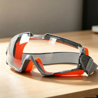 Dust Proof Fully Enclosed Safety Goggles Windproof Anti-Fog Work Goggles Shock Resistant for Industrial Workers, Construction, Woodworking