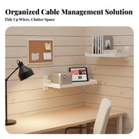 Easy Installation Display Device Wall Mount Space Saving Floating Display Device Shelf Detachable Design Floating Electronics Shelf Sturdy Construction for Renters, Students, Bedroom, Bedside, Living Room