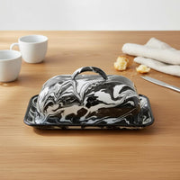 Enamel Butter Dish Gift Idea Cheese Keeper Dish for Tea Time