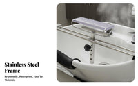 Stainless Steel Frame Shampoo Bed Headrest Waterproof Salon Shampoo Bowl Neck Rest Easy to Clean for Hairstylists, Barbershop, Beauty Parlor