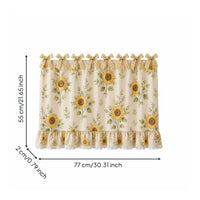 Farmhouse Oven Skirt Cotton Blend Oven Door Curtain Handmade Look for Kitchen