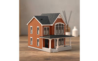 Two-Story House Model Hobby Grade 1:64 Miniature House Assembled Diorama Building for Hobbyists