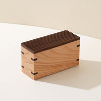 Wooden Storage Box Natural Desktop Storage Box Compact for Workspace
