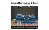 Portable Water Tank with Spigot Leak Resistant Water Container with Spigot Leak-Resistant for Survivalists, Families, Car Travel, Road Trips