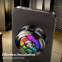 Low Noise Operation Attachable Phone Cooler Phone Cooler with Temperature Display for Content Creators, Clip Recording, Watching Clip S
