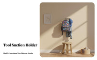 DrillNo-Drill Telescopic Suction Rack Renter Friendly Telescopic Suction Hook Wall Mounted Hanger Organizer Adjustable Length for Renters, Apartment Dwellers, Students, Balcony, Laundry Room, Bathroom, Kitchen