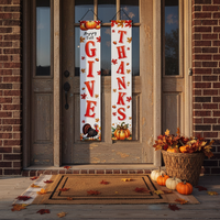 Thanksgiving Welcome Porch Sign Banner for Holiday Party Outdoor Decor