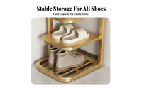 Space Saving Multi-Tier Shoe Rack Large Capacity Freestanding Shoe Shelf Easy Assembly Sturdy and Long-Lasting for Apartment Dwellers, Homeowners, Entryway, Small Areas, Hallway, Bedroom