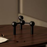 Geometric Three-Legged Candle Holder Compact Metal Candle Holder Modern Three-Arm Candelabra Minimalist for Centerpiece, Tabletop, Dining Table