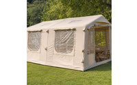 Canvas Tent with Air Pump Cabin-Style Inflatable Tent Large for Luxury Campers, Families, Comfort Camping, Camping, Cold Weather
