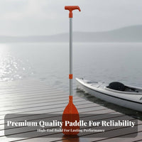 Telescopic Boat Paddle Unsinkable Water Pump Paddle Extendable Kayak Oar Portable Bilge Pump Oar Lightweight for Canoeists