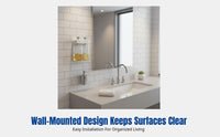 Wall Mounted Manual Soap Dispenser, Stainless Steel, For Bathroom Kitchen