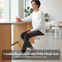 Ergonomic Backrest Stackable Cafe Seat Sturdy Frame Industrial Cafe Chair Long-Lasting Construction Kitchen Seating Anti-Slip Foot Pads for Restaurant Owners, Homeowners, Office Workers, Dining Room, Beauty Salon
