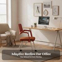 Breathable Backrest Wheeled Armchair with Perforated Back Effortless-rollingRolling Casters Wheeled Task Chair Ergonomic Design Office Furniture Padded Seat for Employees, Conference Attendees, Home Workers, Training Room, Workplace
