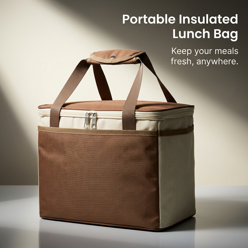 Insulated Lunch Box Tote Bag, Cooling Tote for Women Men, Thermal Bag, Meal Bag, Portable Food Container, Grey Small