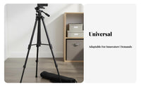 Lightweight Ph Single and Camera Tripod Foldable Design Ph Single Tripod Wide Compatibility Live Broadcasting Stand 360° Rotation Head for Photographers, Content Creators, Streamers, Motion Picture Recording, Studio Use, Outdoor, Indoor