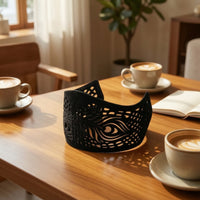 Headband with Cutout Design Openwork Feather Pattern Headband Velvet-Like Retro Headpiece Headpiece for Women, Girls, Parties, Dress-up, Photoshoots