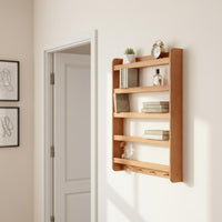 Multi-Tier Wooden Organizer Easy Reach Multi-Level Wall Organizer for Students