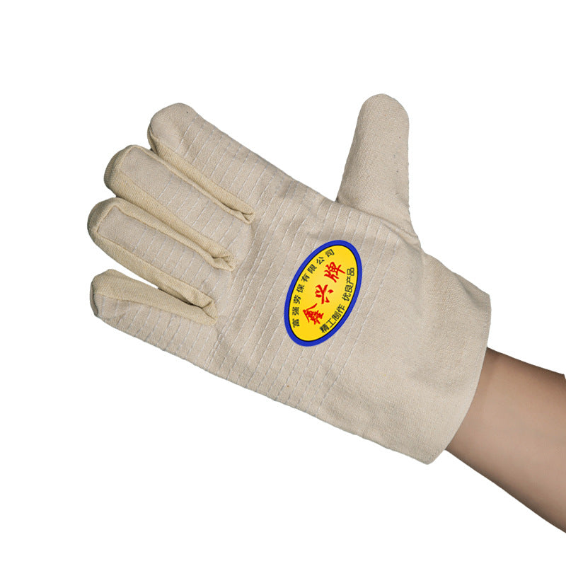 Double-Layer Canvas Work Gloves, 24-Thread Thickened Wear-Resistant Welding & Industrial Protection