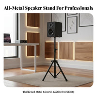 Heavy Duty Tripod Speaker Stand Professional Grade Floor Speaker Stand Sturdy and Stable Metal Audio Tripod Non-Slip Feet for Event Organizers, Home Theater Enthusiasts, Live Performance, Events, Studio, Conference Room