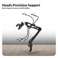 Hot Holder Adjustable Electronics Repair Stand Flexible Limb PCB Holder 360° Rotation Flexible Assist Arms Soldering Station
