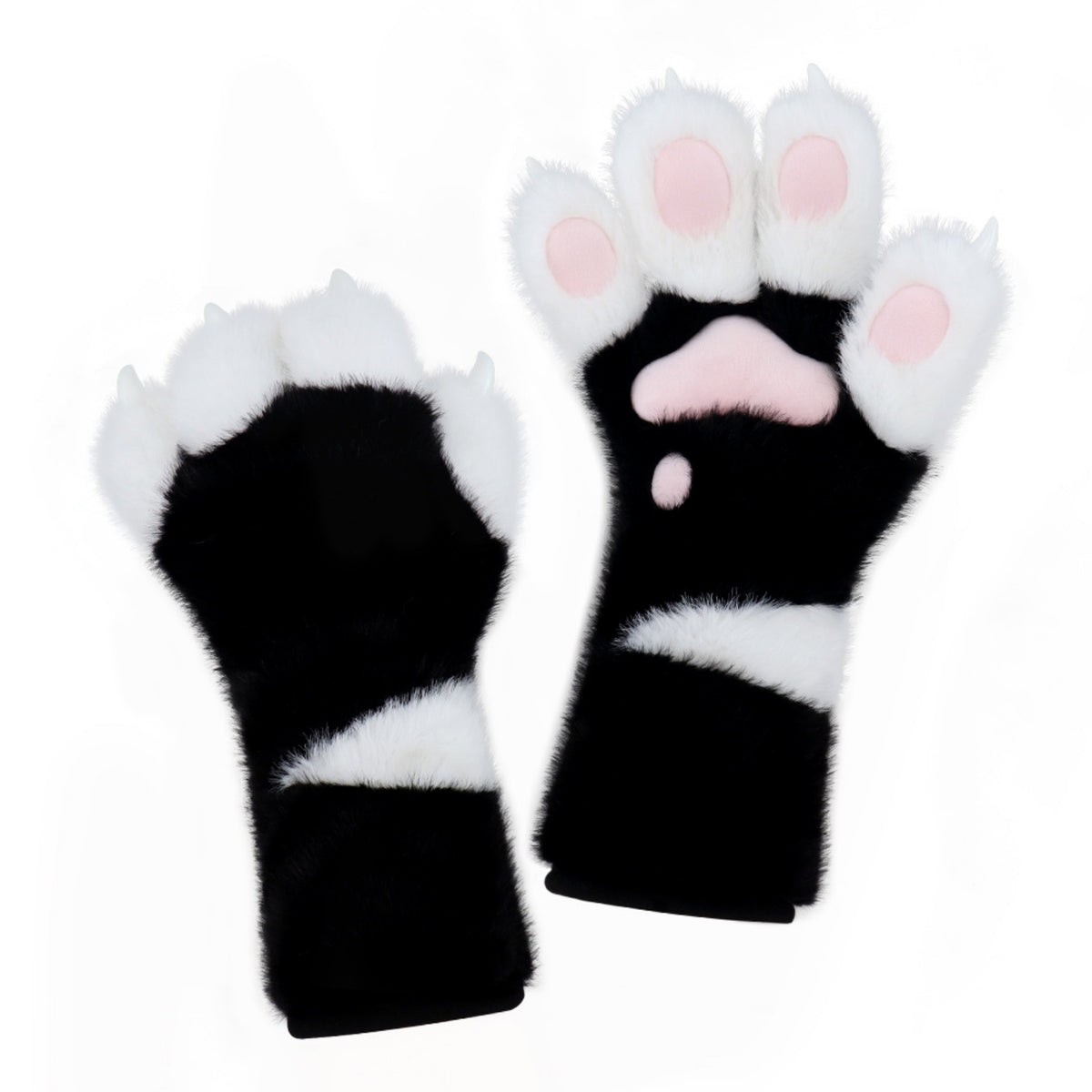 Feline Paw Gloves Soft Shaggy Paw Mitts Gloves Warm for Adults