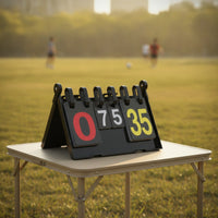 Tabletop Scoreboard with Flip Cards Waterproof Scorekeeper Manual for Badminton