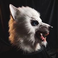 Realistic Full Head Animal Mask Furry Latex Mask with Hair Lifelike Textured for Cosplayers, Partygoers, Halloween, Cosplay, Costume Parties