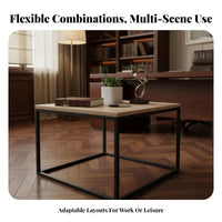 Minimalist design Sofa and Coffee Table Set Modern Design Sectional Sofa with Armchair Business Grade Office Furniture space-saving for Clients, Guests, Adults, Reception Area, Waiting Room, Lobby