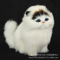 Realistic Meowing Cat Plush Toy for Kids, Pretend Play Animal Doll