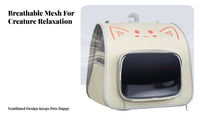 Breathable Pet Carrier Backpack Lightweight Space Capsule Pet Bag Spacious Interior for Small Creature Owners, Travelers, Outdoor