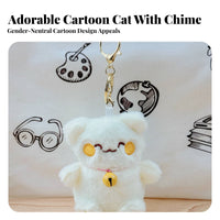 Cartoon Cat Soft Toy Keychain Cute Design Soft Toy Cat Keychain Stuffed Creature Key Holder Great Gift Thought Individual